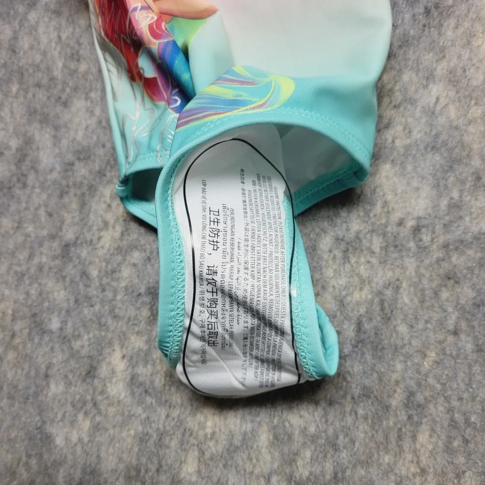 Disney Swimsuit Girls 3 Ariel The Little Mermaid Colorful UPF 50+ Sleeveless